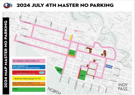 4th of july parking map