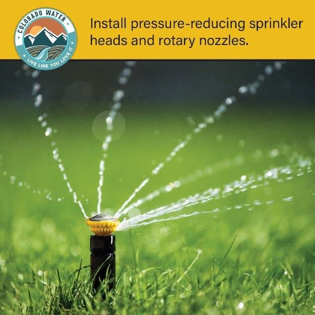 image of sprinkler head spitting out water