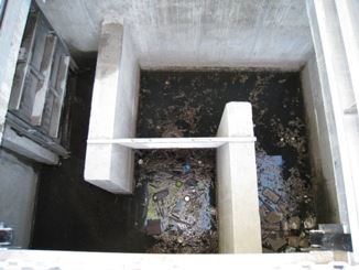 Aerial view of a vault
