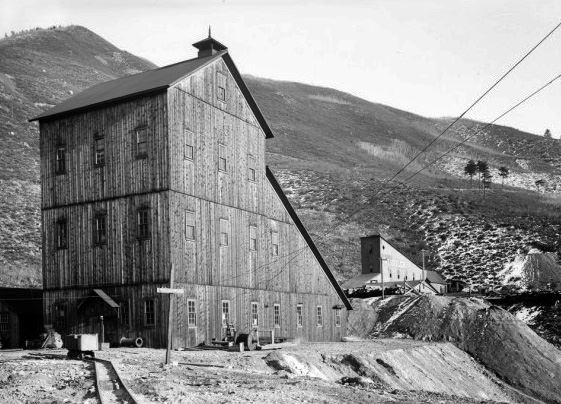 black and white photo of smuggler mountain mine