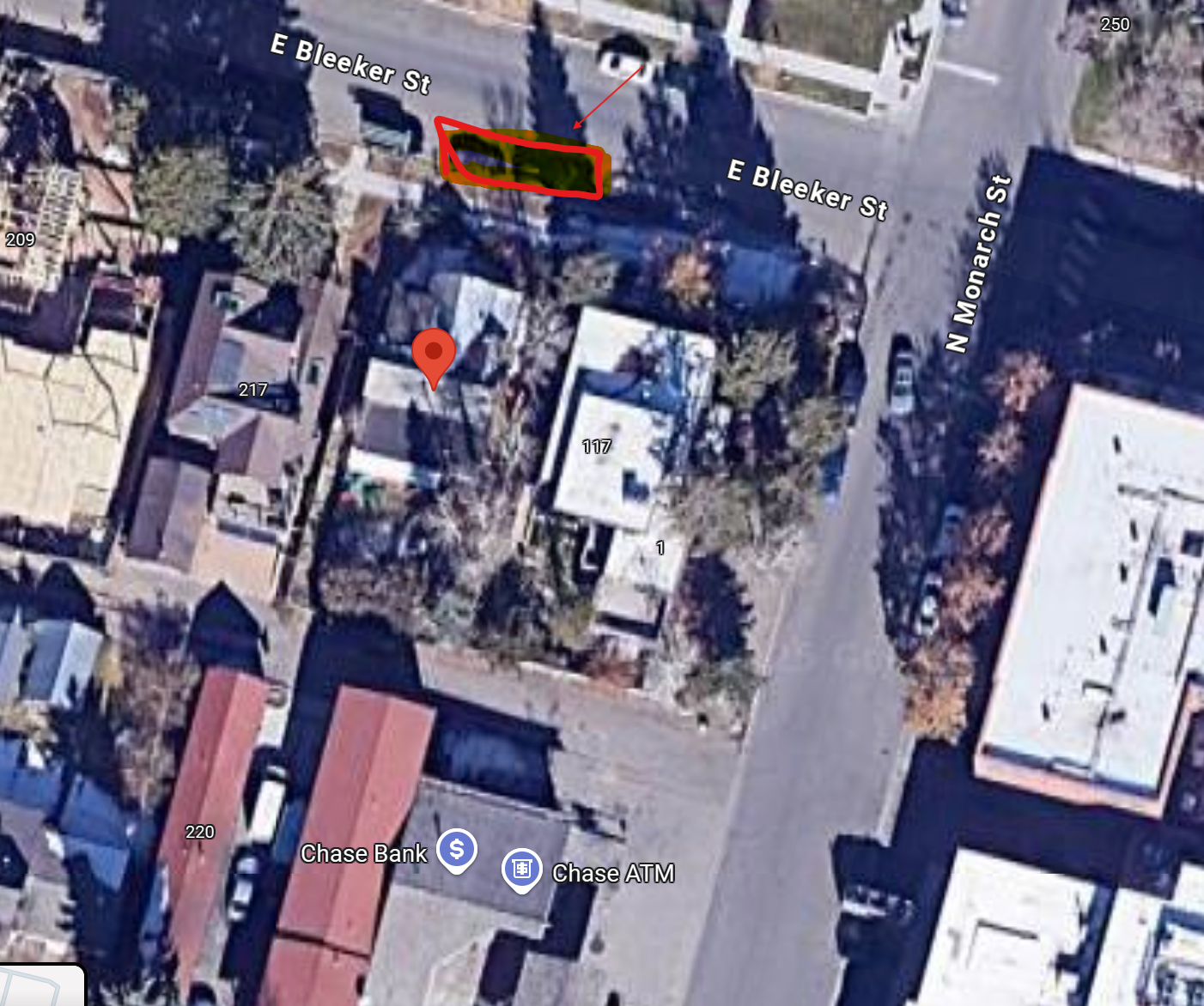 google map of a site plan Example