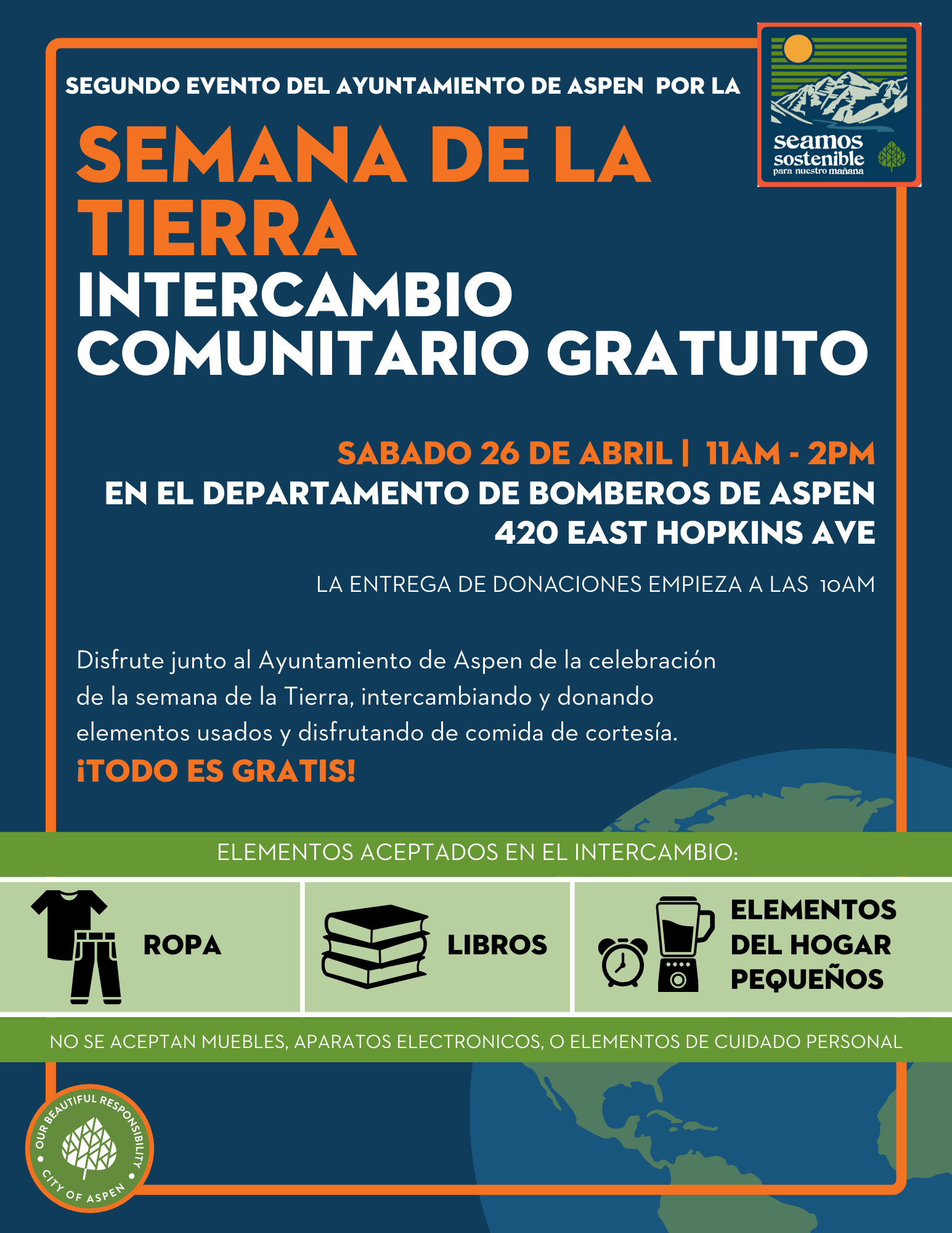 Earth Week Exchange Swap Spanish