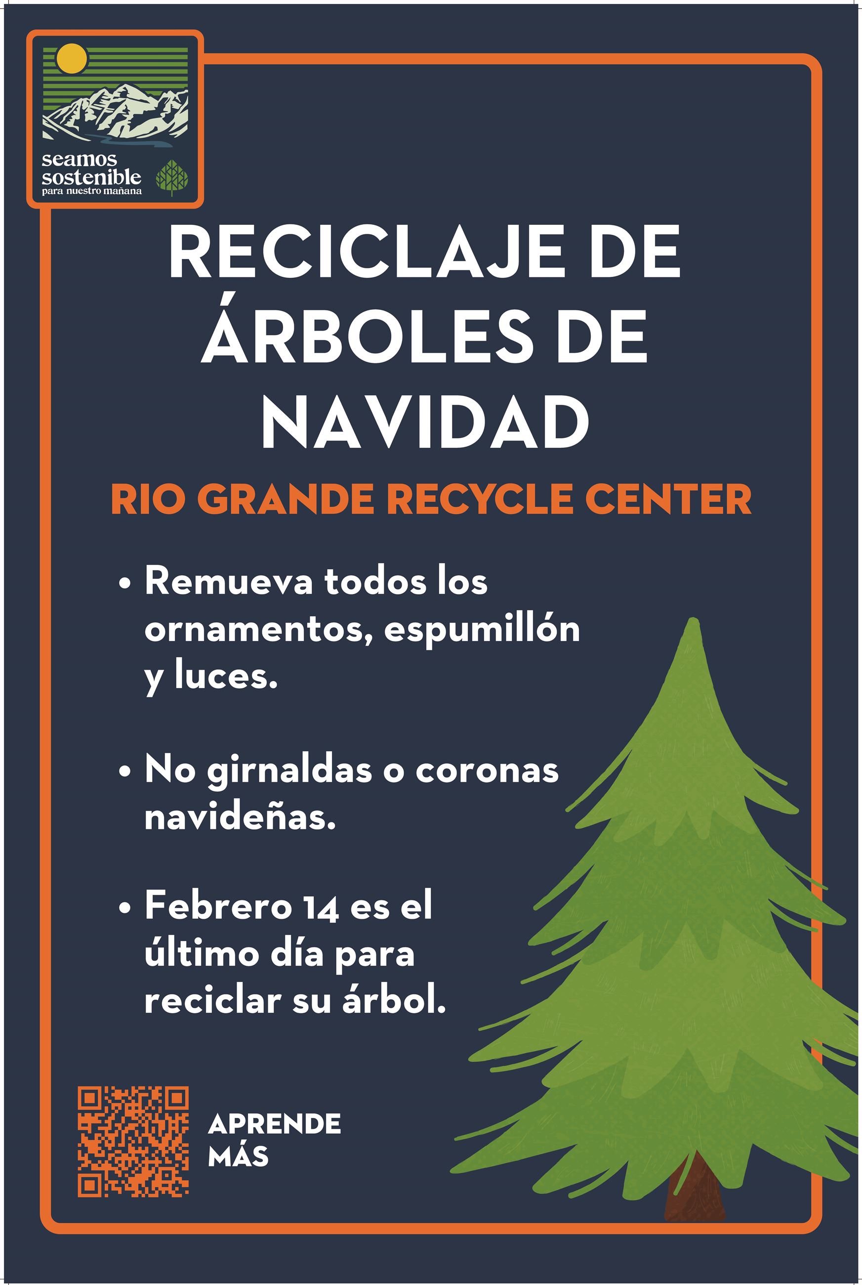 Christmas Tree Recycling 2025 Spanish Flyer