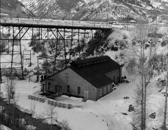 Historic Image of Old Castle Creek Hydroelectric Plant